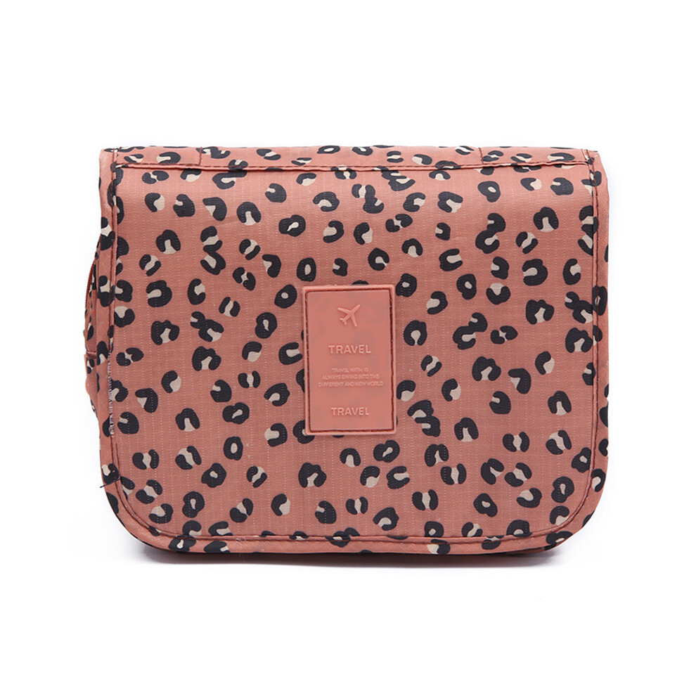 (F) Portable Travel Toiletry Bag Oxford Cloth Waterproof Wash Bag Storage Pouch with Hanging Hook