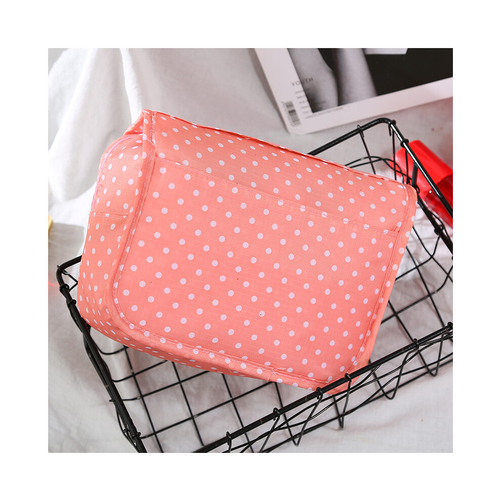 (P) Portable Travel Toiletry Bag Oxford Cloth Waterproof Wash Bag Storage Pouch with Hanging Hook