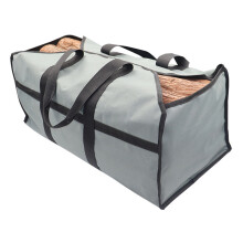 (Grey) KG0200 Firewood Log Tote Bag Carrier Oxford Cloth Fireplace Firewood Storage Bag