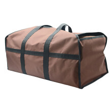 (Coffee) KG0200 Firewood Log Tote Bag Carrier Oxford Cloth Fireplace Firewood Storage Bag