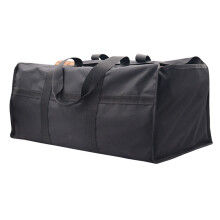 (Black) KG0200 Firewood Log Tote Bag Carrier Oxford Cloth Fireplace Firewood Storage Bag