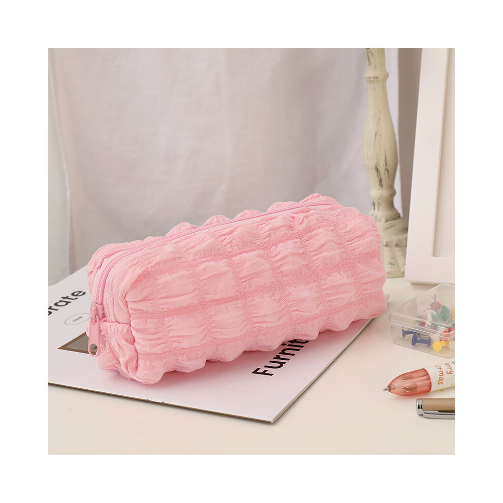 (Pink) Cloud Shape Design Cosmetic Pens Organizer Toiletries Storage Bag Canvas Makeup Pouch