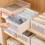 (Grey) Size M Clothes Storage Box Organizer with Clear Window for Wardrobe Closet 4