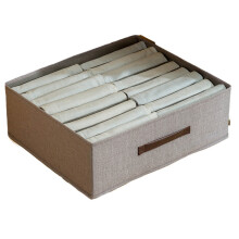 (Grey) 16 Cells Home Wardrobe Drawer Storage Box Oxford Cloth Organizer for Underwear Socks