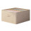 (Beige) 30L Imitation Linen Storage Box Washable Foldable Wardrobe Organizer 1