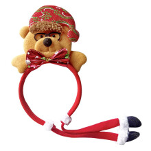 (Bear) CH-TK48 12Pcs Lovely Christmas Style Hair Hoop Non-woven Fabric Head Hoop Kids Adult Xmas Headwear