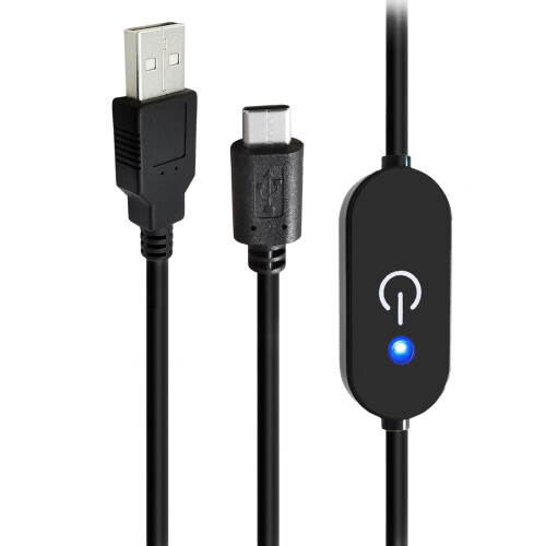 Usb Led Switch (Black) JUNSUNMAY 100cm Type-C to USB LED Touch Inline Dimmer Switch ...