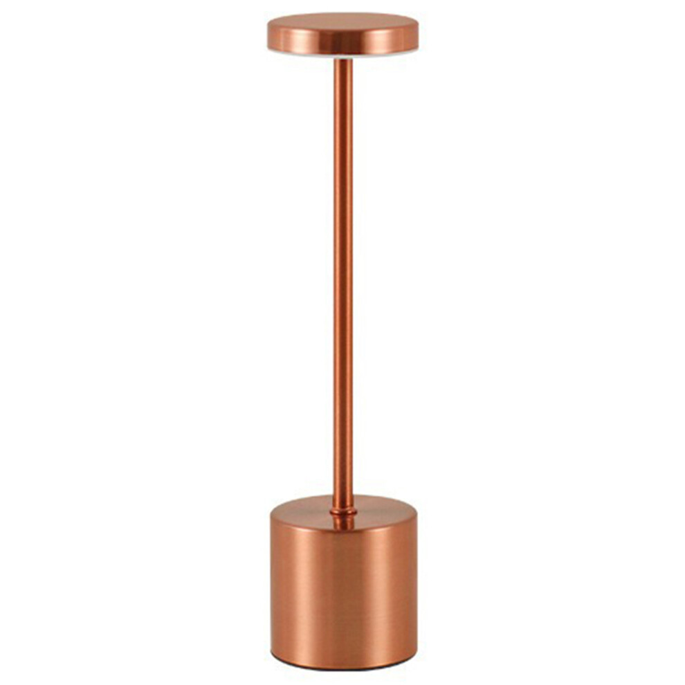 (Rose Gold) Simple Metal+Acrylic Decorative Touch Table Lamp 3 Color Temperature Home Atmosphere LED Night Light-image-OPC-PJS5TTP-NEW