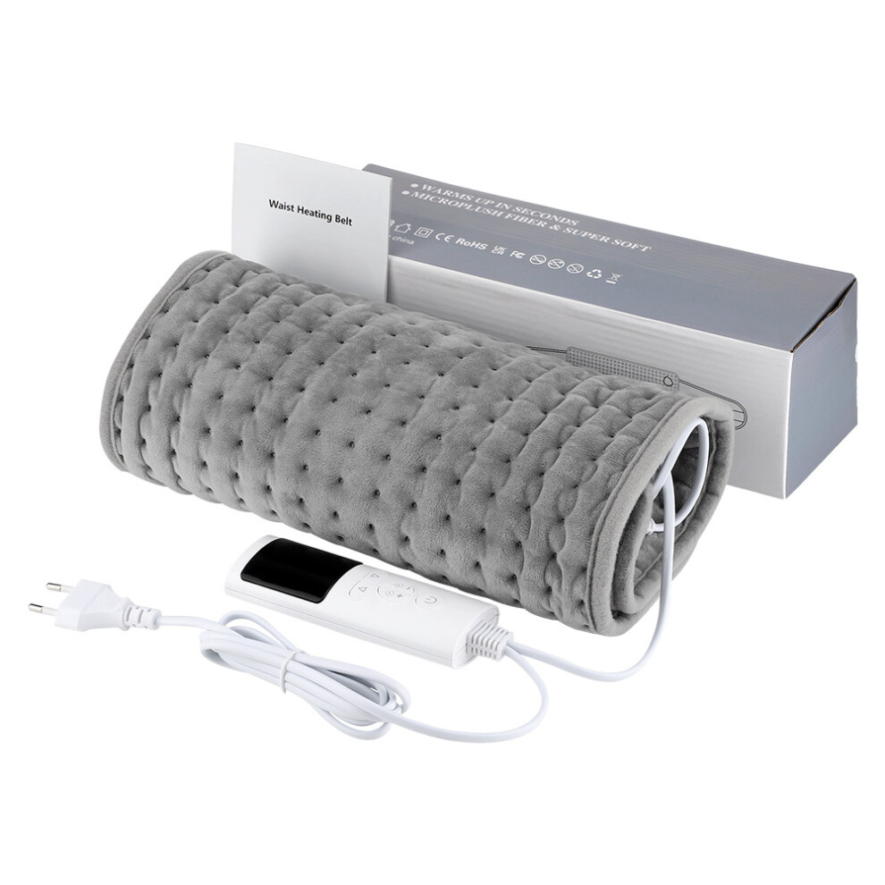 (UK Plug) Fluff Heating Pad Cushion Waist Heated Wrap Belt for Back Pain,Women Period Cramps