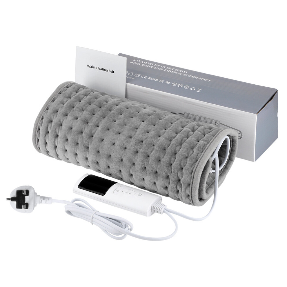 (AU Plug) Fluff Heating Pad Cushion Waist Heated Wrap Belt for Back Pain,Women Period Cramps