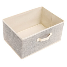 (Beige) MOHO&HOME MDJ-612123 23L Multi-purpose Non-Woven Fabric Storage Box Collapsible Clothes Socks Organizer