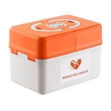 (Orange) 31.5 x 21.5 x 22cm Multi Layer First Aid Kit Box Medical Storage Organizer Medicine Container