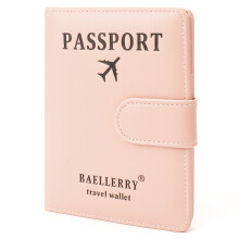 (Pink) BAELLERRY K2393 Travel Passport Holder Cover RFID Blocking Wallet for Credit Cards Boarding Passes