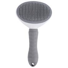 (Grey) Dog Cat Hair Removal Brush Pet Hair Shedding Grooming Massage Comb
