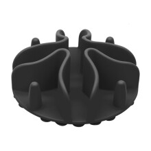 (Black) Silicone Dog Slow Feeding Bowl Insert with Suction Cup Pet Food Dispenser Accessories