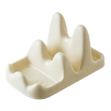 (White) Dual Layer Pot Lid Holder Stand Cooking Spoon Rest Kitchen Utensils Rest Rack