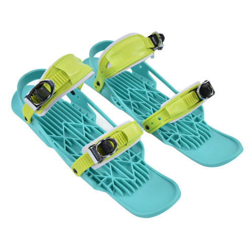 1 Pair Mini Ski Skates Green Nylon Portable 1