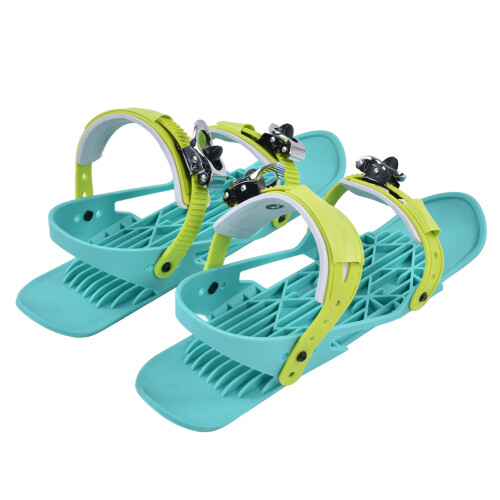 1 Pair Mini Ski Skates Green Nylon Portable 2