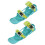 1 Pair Mini Ski Skates Green Nylon Portable 9