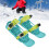 1 Pair Mini Ski Skates Green Nylon Portable 11