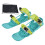 1 Pair Mini Ski Skates Green Nylon Portable 1