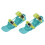 1 Pair Mini Ski Skates Green Nylon Portable 5