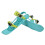 1 Pair Mini Ski Skates Green Nylon Portable 7