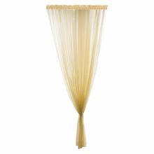 (Gold) Polyester Solid Color Sheer Curtain for Bedroom and Living Room,1x2m