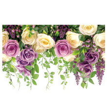 (JD23003) 3Pcs Rose Vine Static Cling Window Film Bedroom Bathroom Shower Glass Decorative Privacy Sticker,30x20cm