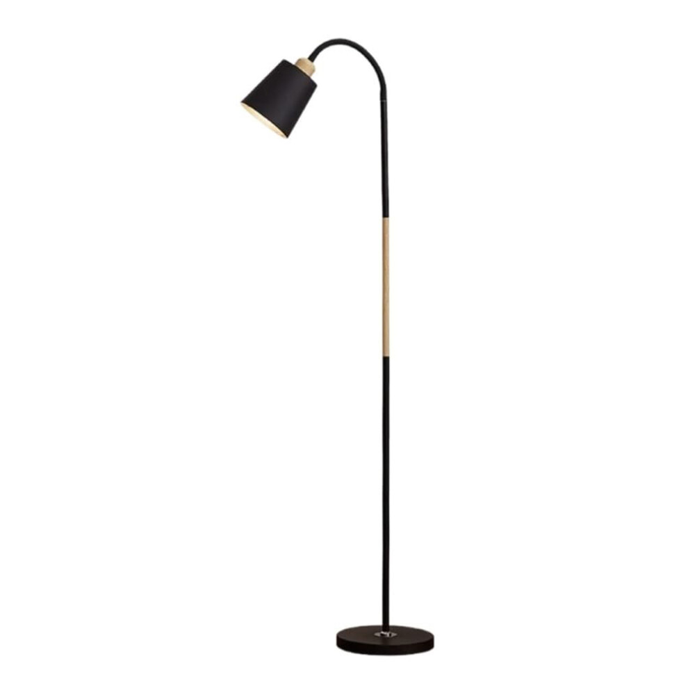 (Black) 15W Modern Floor Lamp Flexible Hose E27 Bulb LED Light with PVC Base for Living Room Bedroom-image-OPC-PJS67DJ-NEW