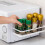 (White) Carbon Steel Magnetic Storage Shelf Kitchen Refrigerator Storage Rack 3