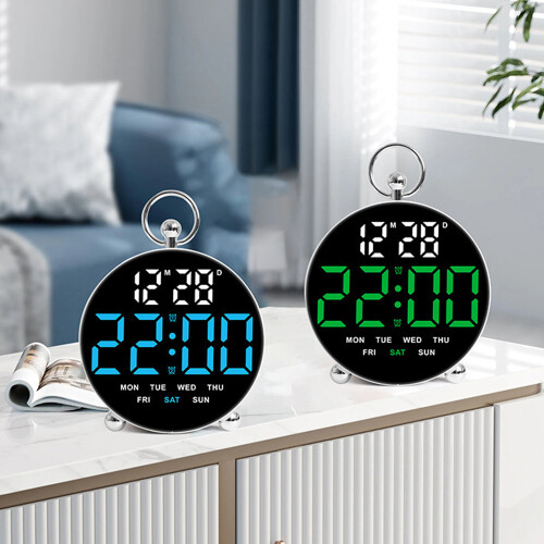 (White) 8029 LED Digital Alarm Clock Multi Function Students Electronic Desk Clock with Large Display 2