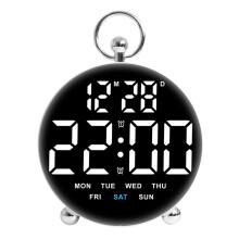 (White) 8029 LED Digital Alarm Clock Multi Function Students Electronic Desk Clock with Large Display