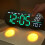 (White Display) 2808 Digital LED Wall Clock Living Room Multi-Function Temperature Date Display Alarm Clock with Light 7