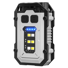 (White) YSD01 Mini Keychain Light Portable Outdoor Flashlight Magnetic Anti-Lost Quick Charge Work Light