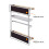 (Black) Iron+Wood Magnetic Refrigerator Storage Shelf Kitchen Tools Hanging Storage Rack 2