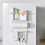 (Black) Iron+Wood Magnetic Refrigerator Storage Shelf Kitchen Tools Hanging Storage Rack 5