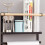 (Black) Iron+Wood Magnetic Refrigerator Storage Shelf Kitchen Tools Hanging Storage Rack 6