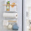(Black) Iron+Wood Magnetic Refrigerator Storage Shelf Kitchen Tools Hanging Storage Rack 4