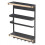(Black) Iron+Wood Magnetic Refrigerator Storage Shelf Kitchen Tools Hanging Storage Rack 1