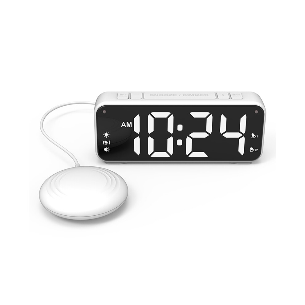 (C) F1089 USB Alarm Clock (6.5" LED,Vibrating,Snooze)