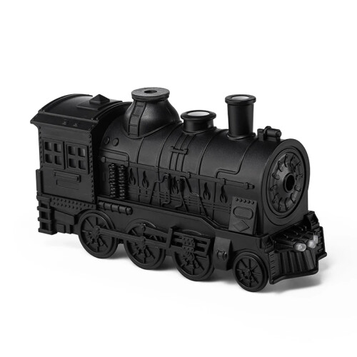 (Black/US Plug) Train Shape Ultrasonic Air Humidifier Essential Oil Aroma Mist Diffuser with LED Light,Buttons Control