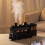 (Black/US Plug) Train Shape Ultrasonic Air Humidifier Essential Oil Aroma Mist Diffuser with LED Light,Buttons Control 5