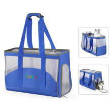 (Blue) FUNADD FA1002 Nylon Cloth Pet Cat Carrier Bag Tote Handbag for Small Dog