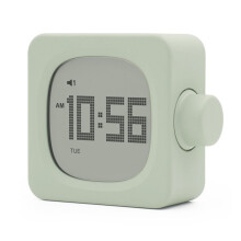 (Green) MUID H-CL-04 Smart Square Alarm Clock Bedside LED Wake-Up Night Light Desktop Digital Table Snooze Clock Home Decor