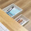 (Grey) Under Desk Drawer Organizer Hidden Self-Adhesive Space Saving ABS Storage Box Size XL 5