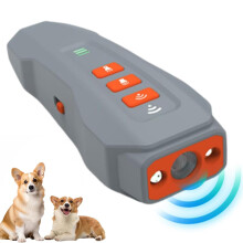 (C) Portable Ultrasonic Pet Dog Anti Barking Device Rechargeable LED Flash Training Aid