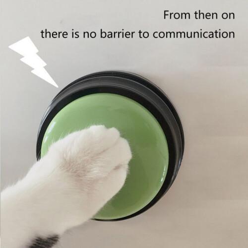 (Red) Battery Powered Voice Recording Button for Dog Communication Pet Training Buzzer Device 1