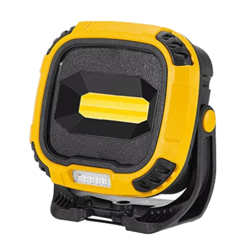 (Yellow) W895-1 Cob Portable Floodlight Rechargeable Work Light Multi-Functional Flashlight (Without Battery) 6914277638214