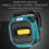 (Yellow) W895-1 COB Portable Floodlight Rechargeable Work Light Multi-Functional Flashlight (Without Battery) 4